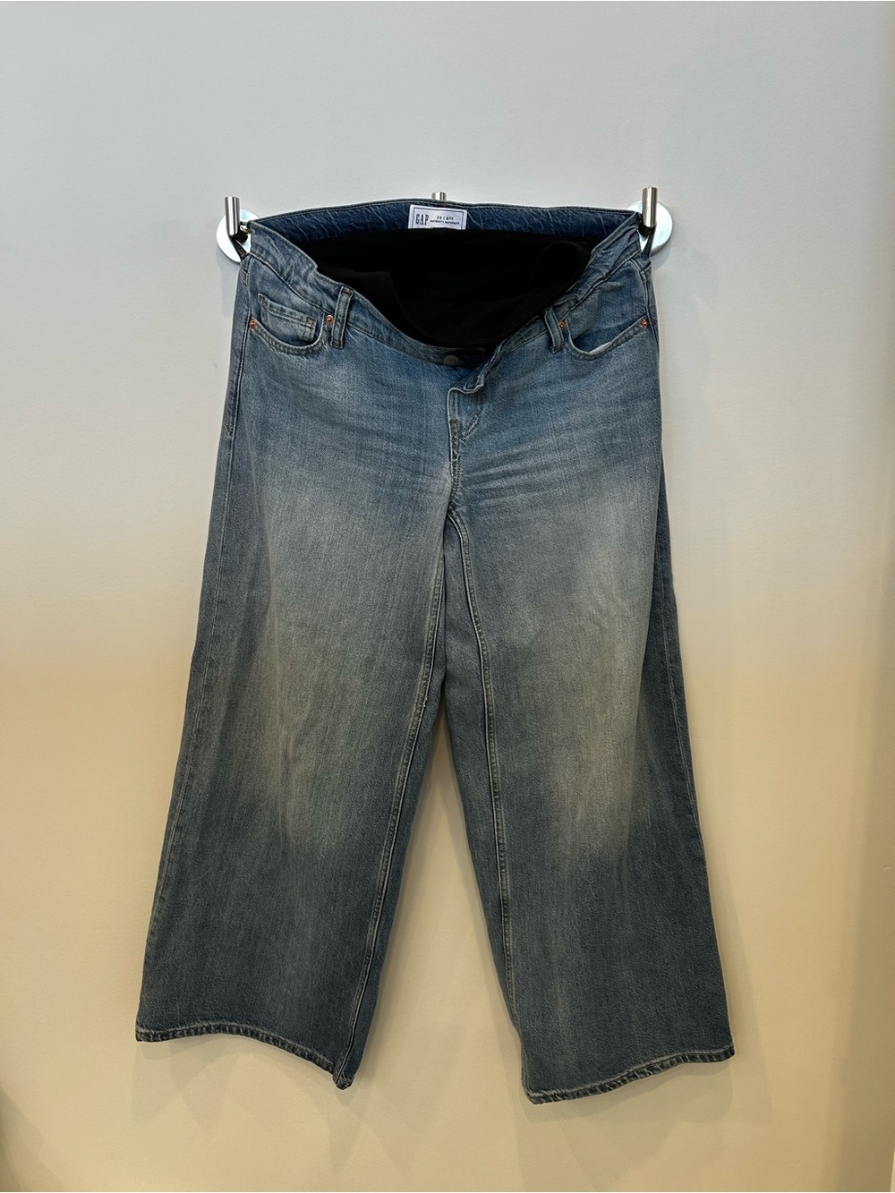GAP Maternity Dark Blue Denim with Black Panel